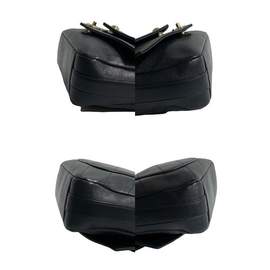 CHANEL Shoulder Bag leather black