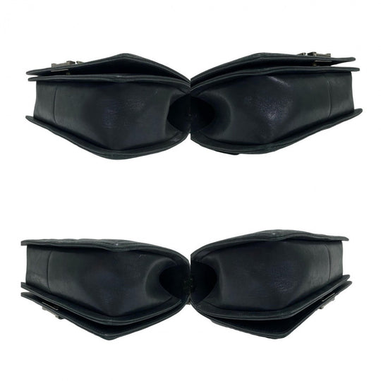 CHANEL Shoulder Bag leather black Boy chanel