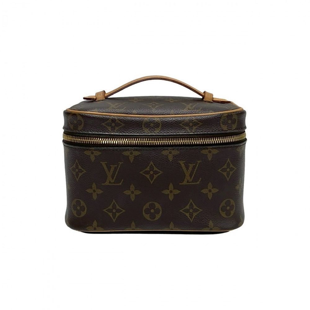 LOUIS VUITTON Handbag leather Brown Monogram Nice mini