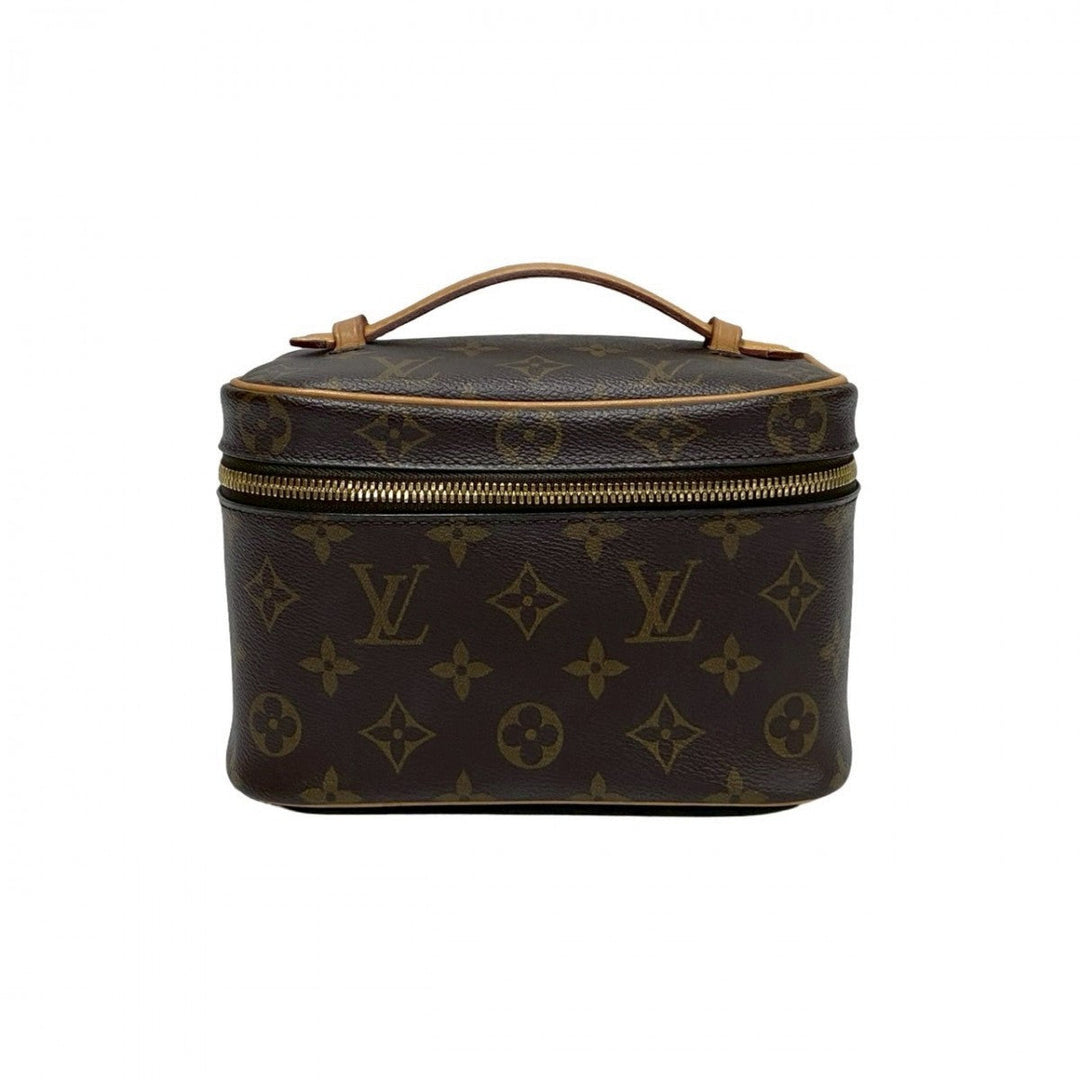 LOUIS VUITTON Handbag leather Brown Monogram Nice mini