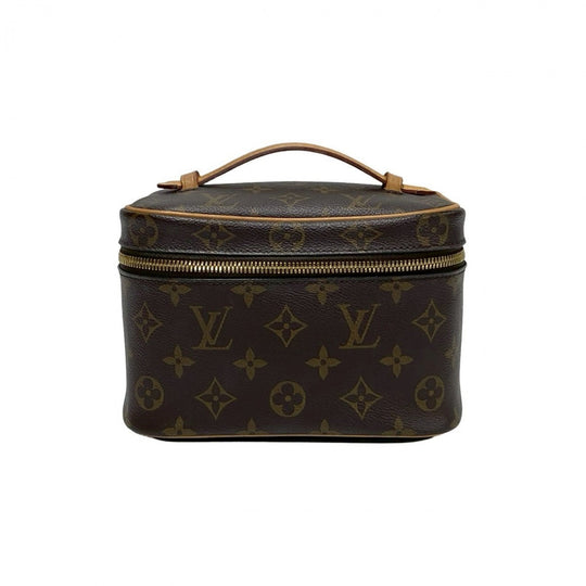 LOUIS VUITTON Handbag leather Brown Monogram Nice mini