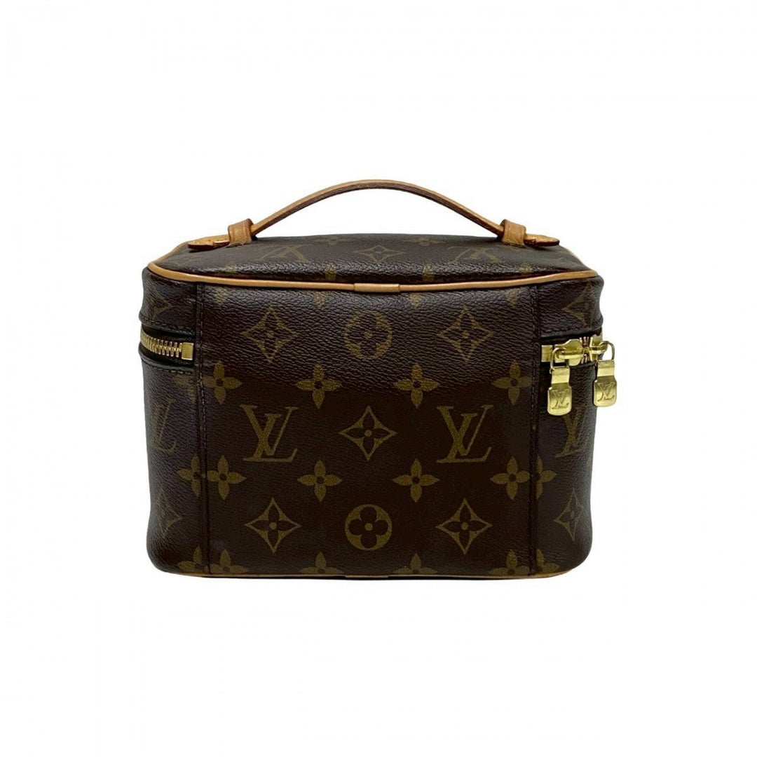 LOUIS VUITTON Handbag leather Brown Monogram Nice mini