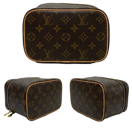 LOUIS VUITTON Handbag leather Brown Monogram Nice mini