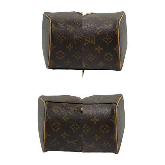 LOUIS VUITTON Handbag leather Brown Monogram Nice mini