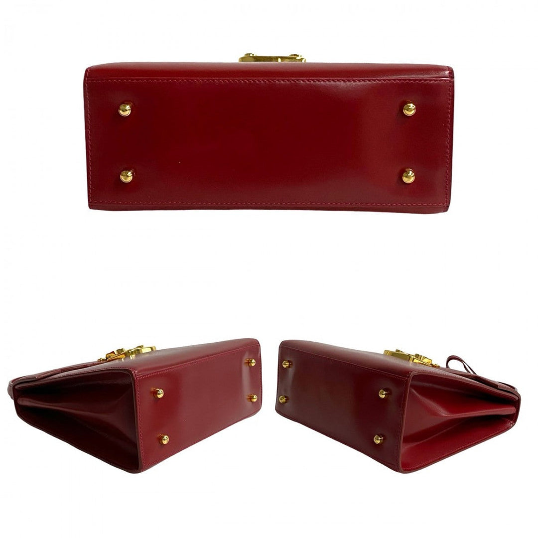 GUCCI Shoulder Bag leather Red Ready lock