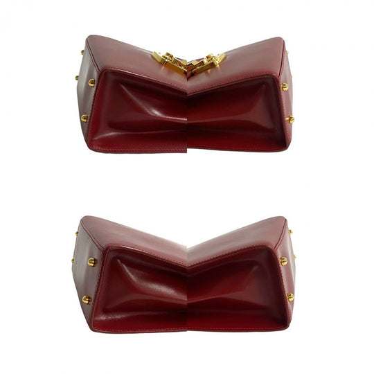 GUCCI Shoulder Bag leather Red Ready lock