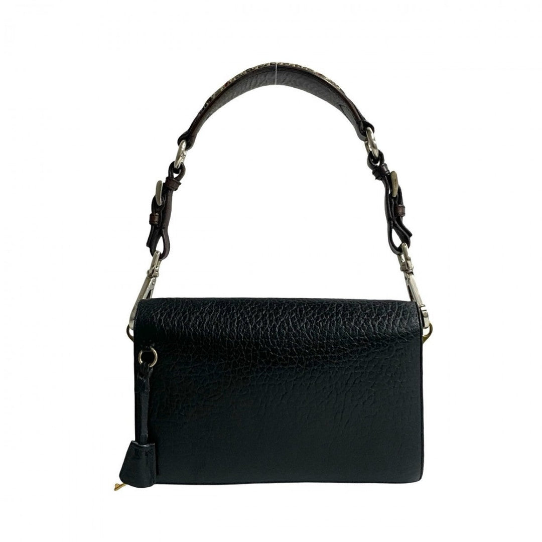 PRADA Shoulder Bag leather black