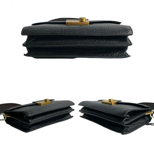 PRADA Shoulder Bag leather black