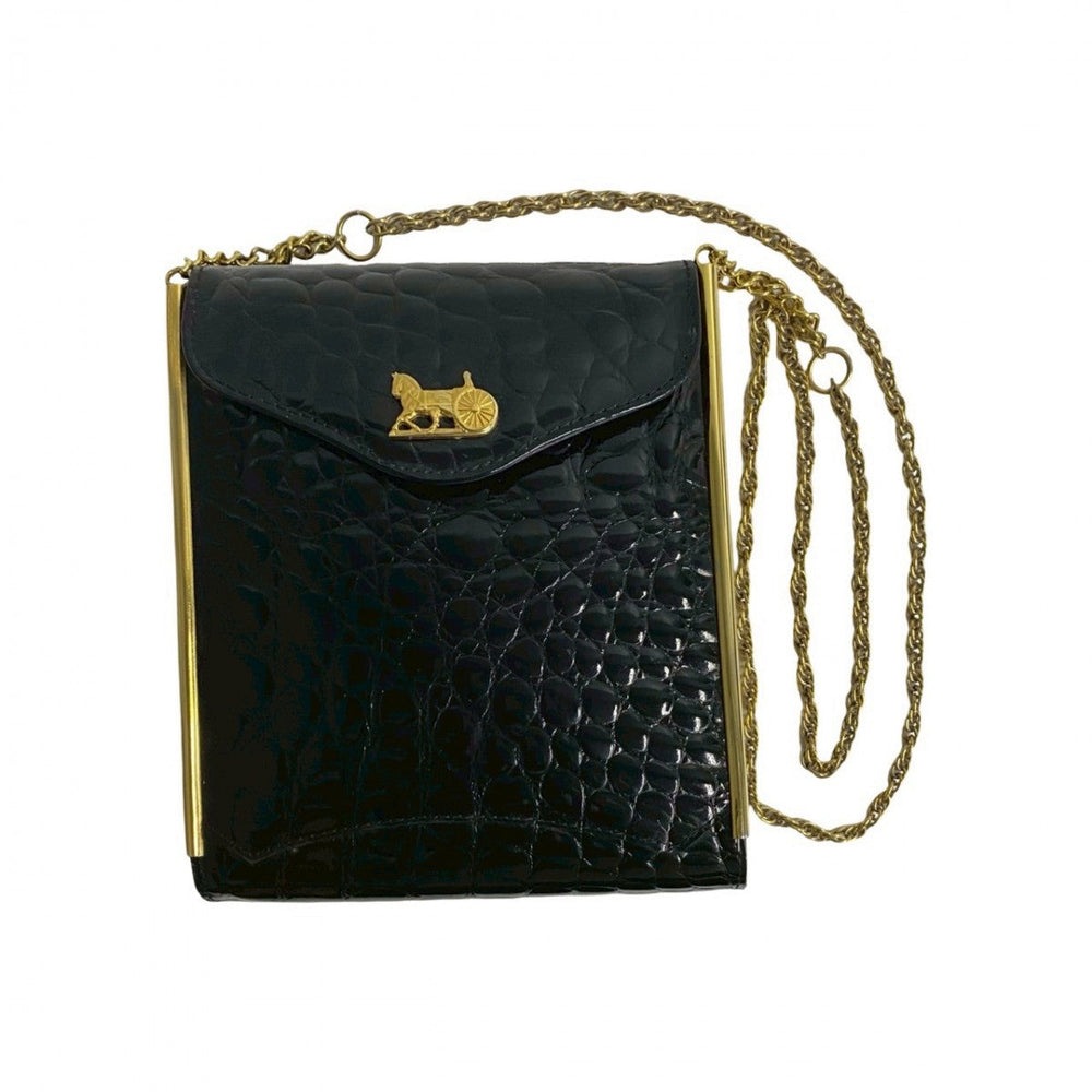 CELINE Shoulder Bag leather black