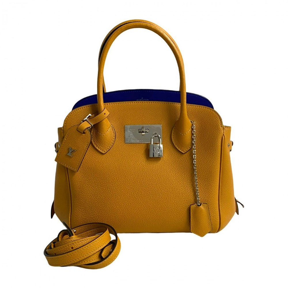 LOUIS VUITTON Shoulder Bag leather Orange Mira PM