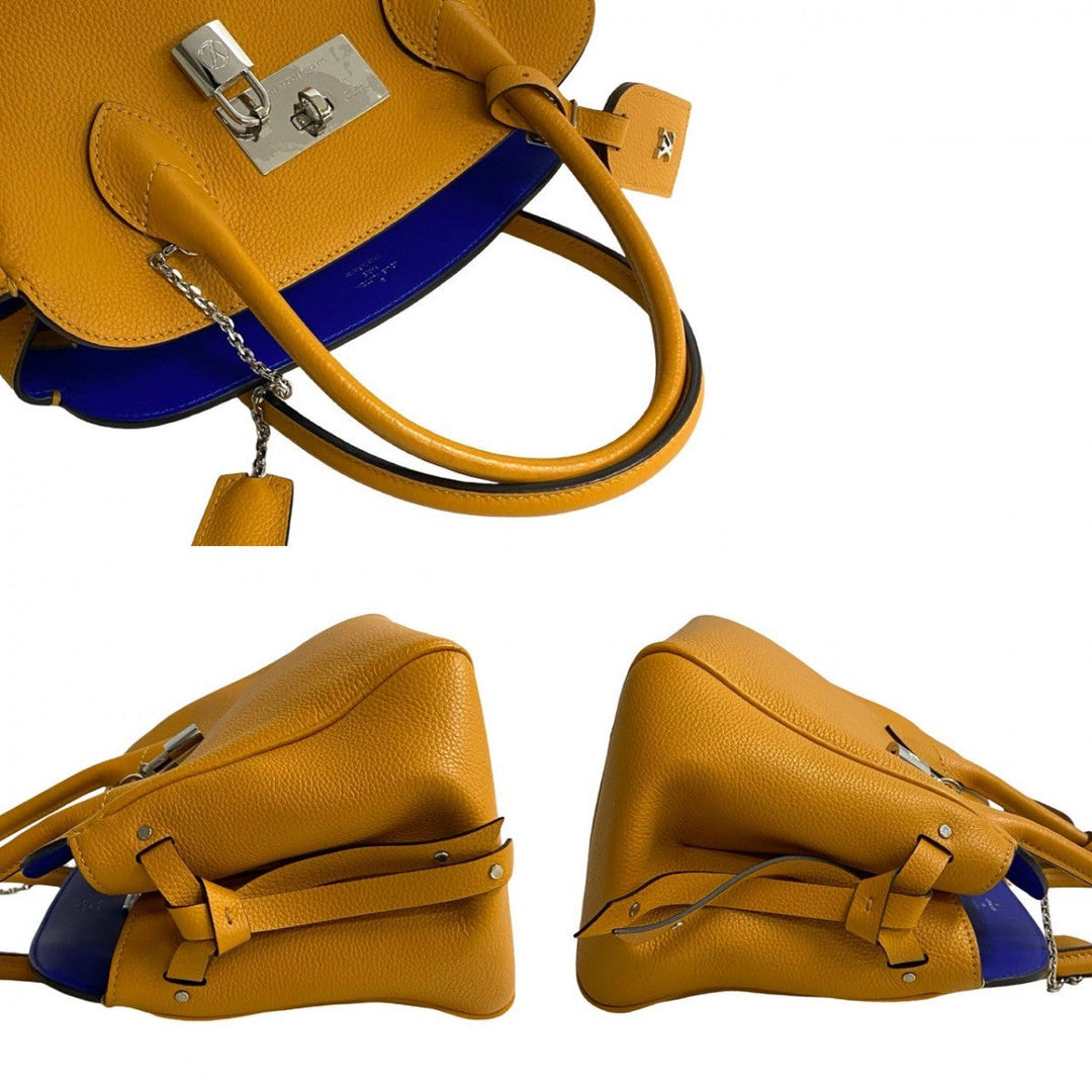 LOUIS VUITTON Shoulder Bag leather Orange Mira PM