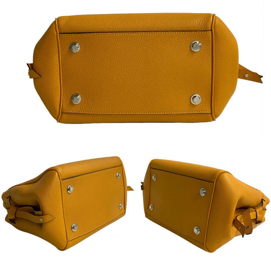 LOUIS VUITTON Shoulder Bag leather Orange Mira PM