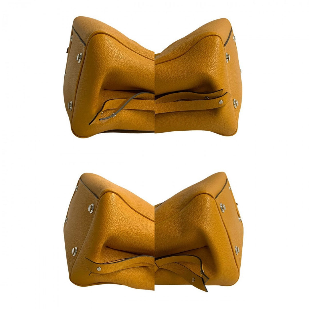 LOUIS VUITTON Shoulder Bag leather Orange Mira PM