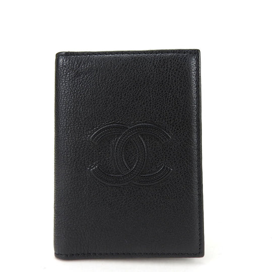 CHANEL Card Case A70261 Grain Calfskin Leather black