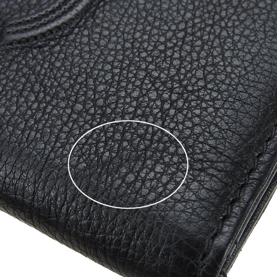 CHANEL Card Case A70261 Grain Calfskin Leather black