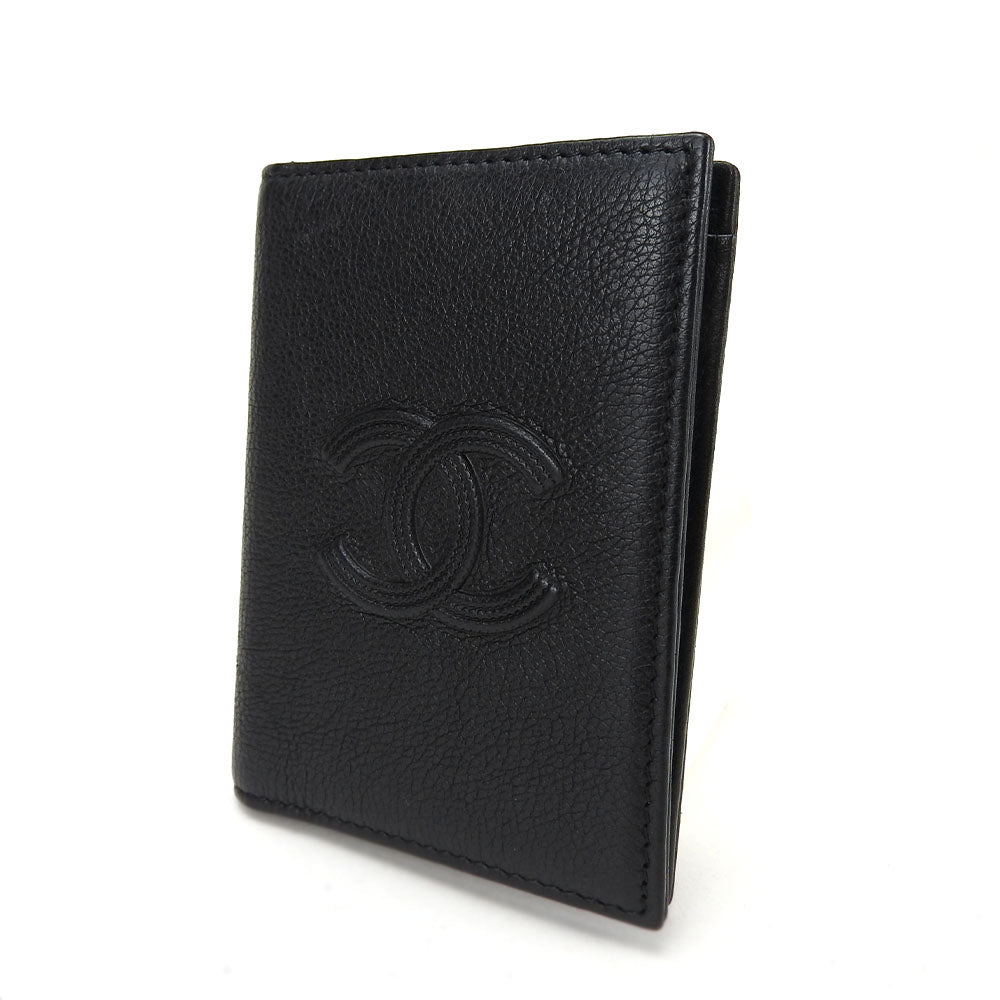 CHANEL Card Case A70261 Grain Calfskin Leather black