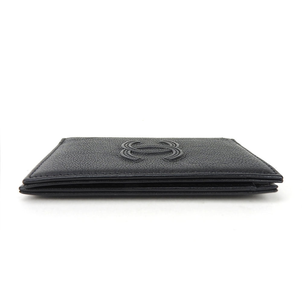 CHANEL Card Case A70261 Grain Calfskin Leather black
