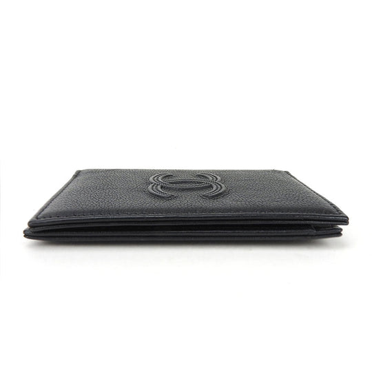 CHANEL Card Case A70261 Grain Calfskin Leather black