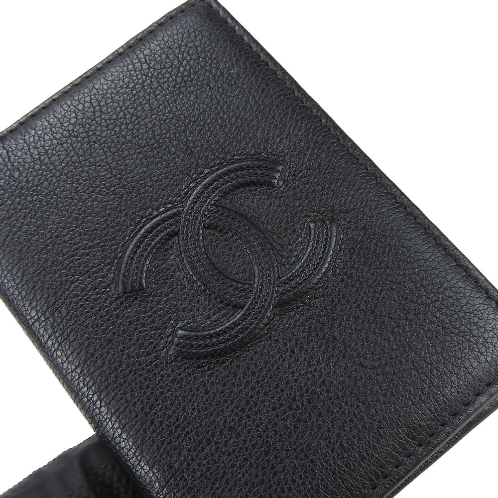CHANEL Card Case A70261 Grain Calfskin Leather black