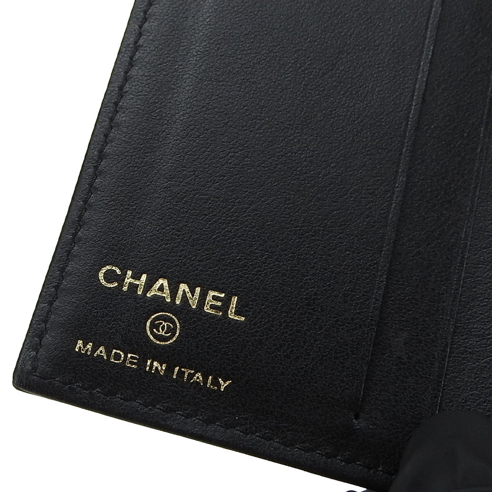 CHANEL Card Case A70261 Grain Calfskin Leather black