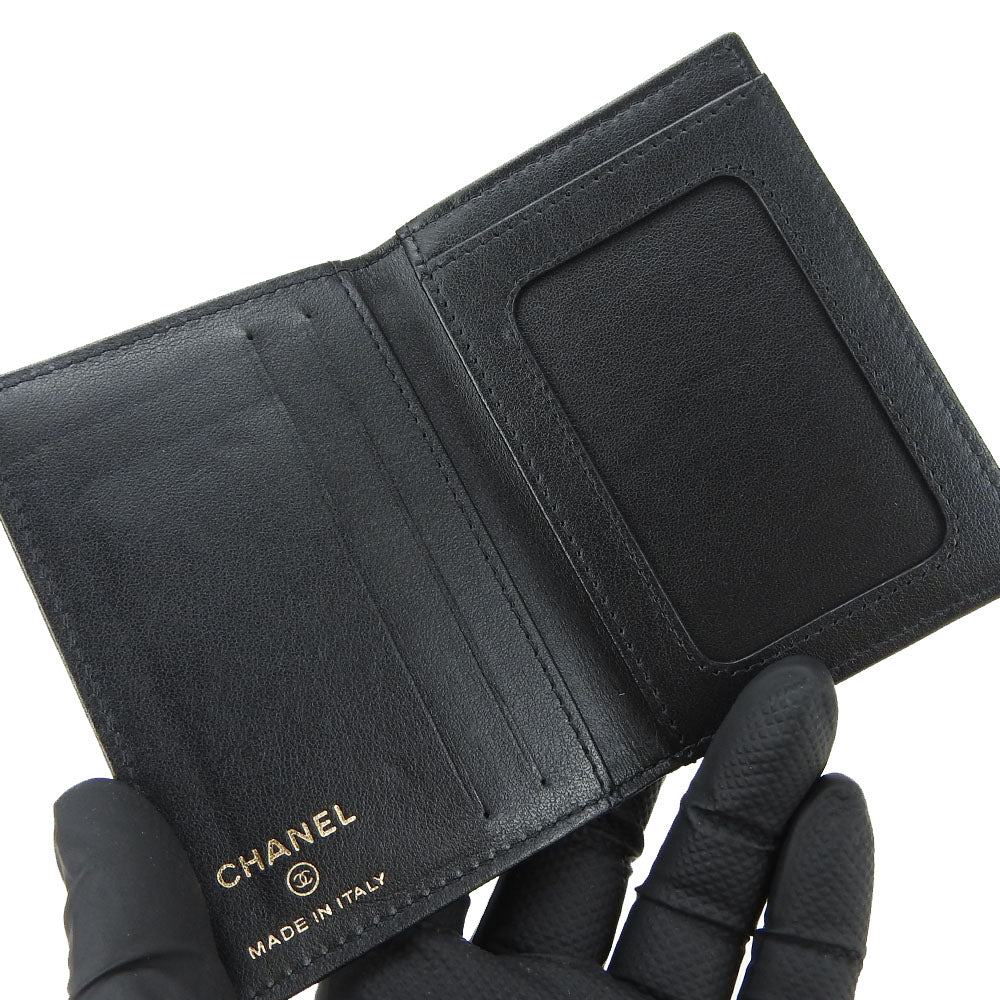 CHANEL Card Case A70261 Grain Calfskin Leather black