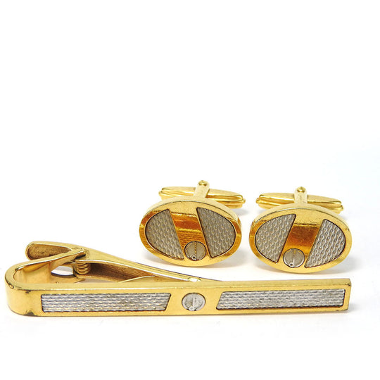 Dunhill cuffs metal gold mens Used Authentic