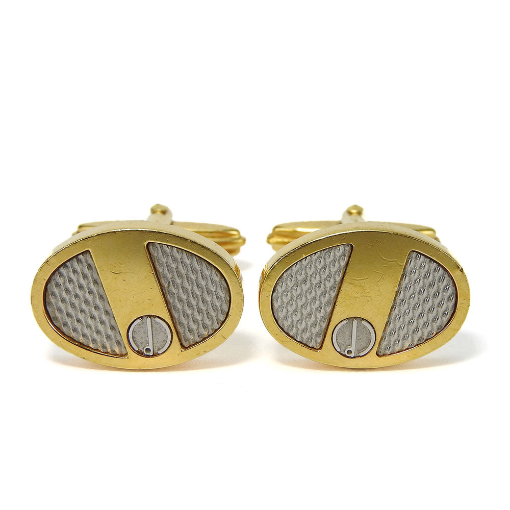Dunhill cuffs metal gold mens Used Authentic