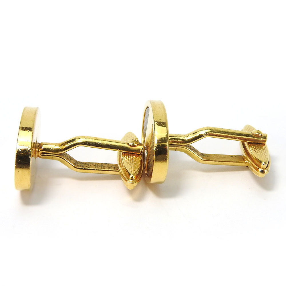 Dunhill cuffs metal gold mens Used Authentic
