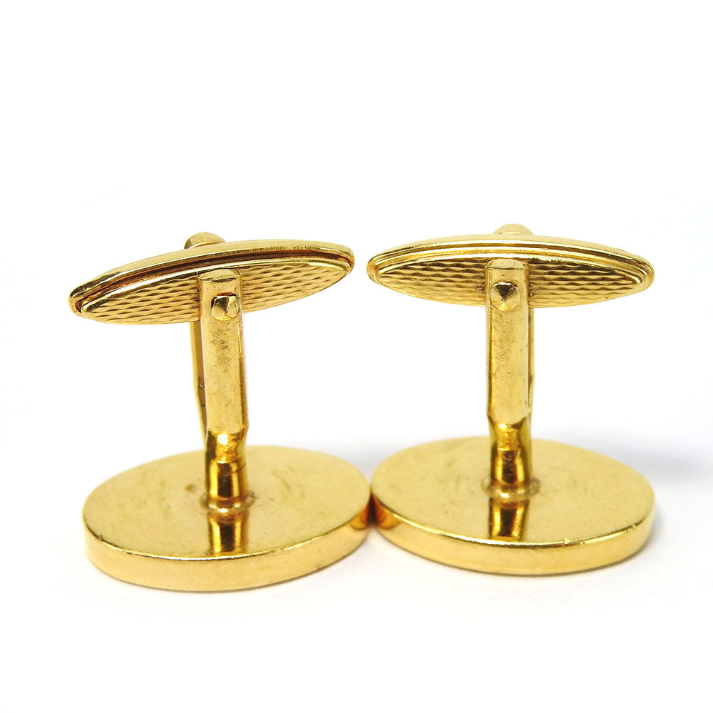 Dunhill cuffs metal gold mens Used Authentic
