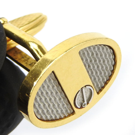 Dunhill cuffs metal gold mens Used Authentic