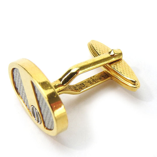 Dunhill cuffs metal gold mens Used Authentic