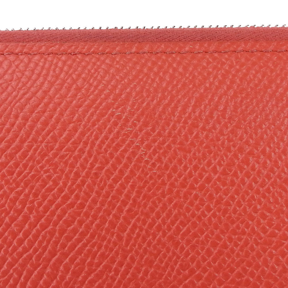 HERMES Long Wallet Purse Epsom Pink type Azap Long Silk Inn Women Used Authentic