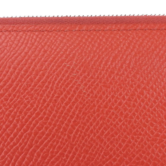 HERMES Long Wallet Purse Epsom Pink type Azap Long Silk Inn Women Used Authentic