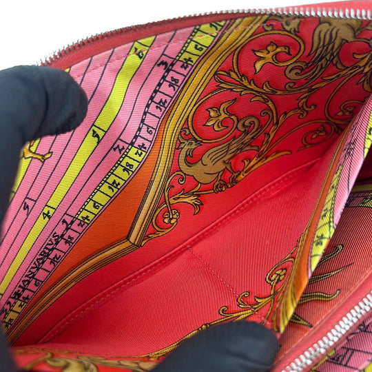 HERMES Long Wallet Purse Epsom Pink type Azap Long Silk Inn Women Used Authentic