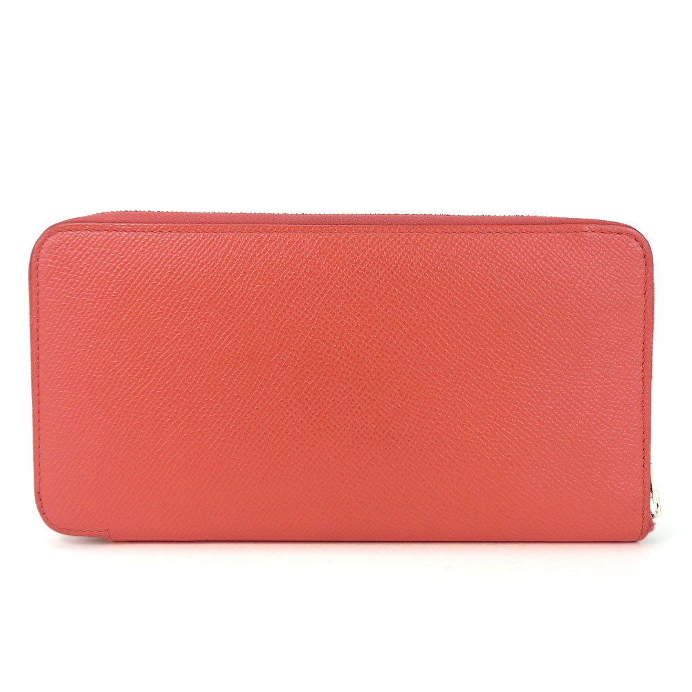 HERMES Long Wallet Purse Epsom Pink type Azap Long Silk Inn Women Used Authentic