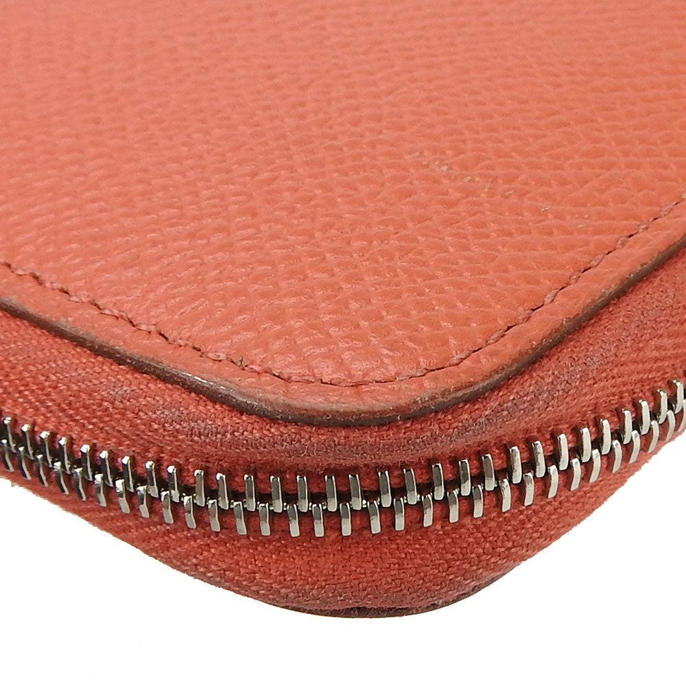 HERMES Long Wallet Purse Epsom Pink type Azap Long Silk Inn Women Used Authentic