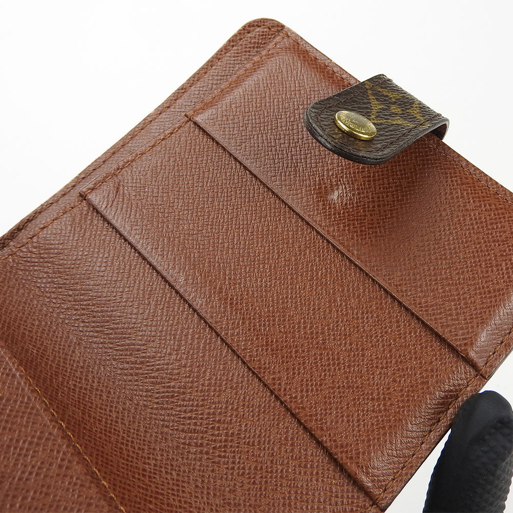 LOUIS VUITTON Bifold Wallet M61667 Monogram Brown Compact zip Women Used Authentic
