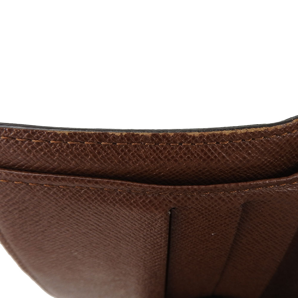 LOUIS VUITTON Bifold Wallet M61667 Monogram Brown Compact zip Women Used Authentic