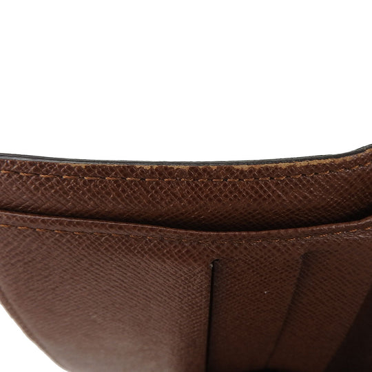 LOUIS VUITTON Bifold Wallet M61667 Monogram Brown Compact zip Women Used Authentic