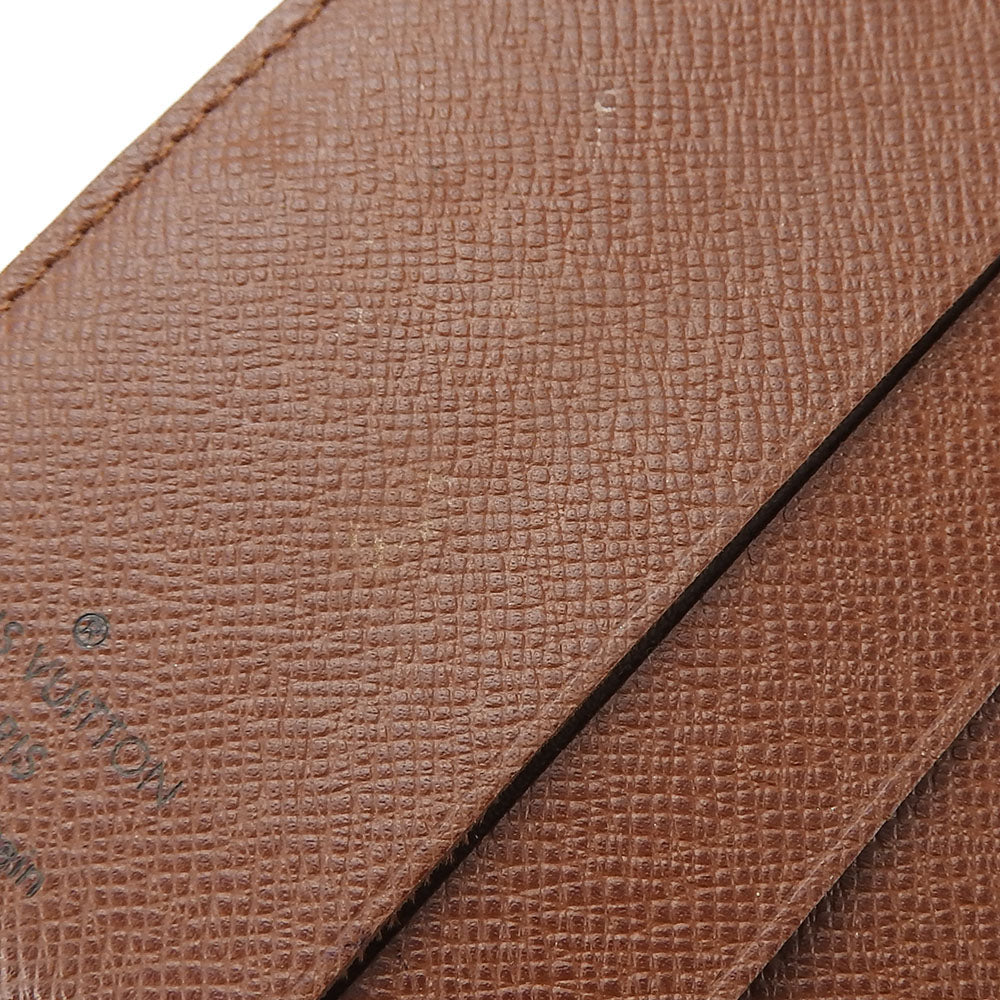 LOUIS VUITTON Bifold Wallet M61667 Monogram Brown Compact zip Women Used Authentic