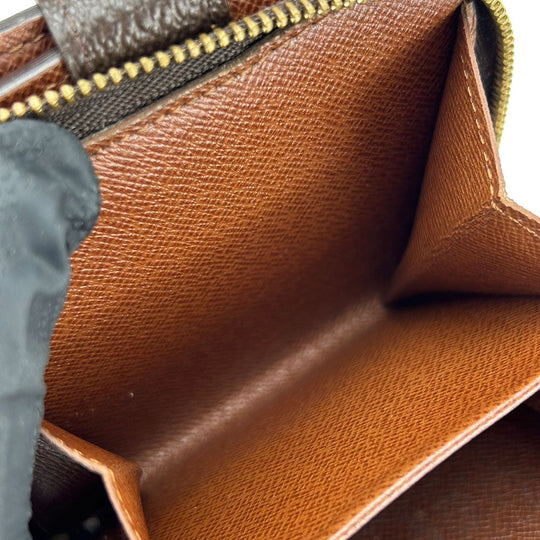 LOUIS VUITTON Bifold Wallet M61667 Monogram Brown Compact zip Women Used Authentic