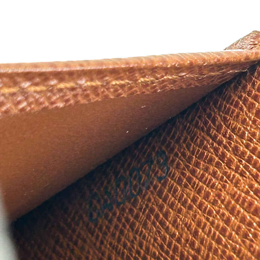 LOUIS VUITTON Bifold Wallet M61667 Monogram Brown Compact zip Women Used Authentic