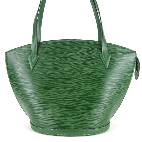 LOUIS VUITTON Tote Bag M52334 Epi Leather green Sun jack shopping Women Used Authentic