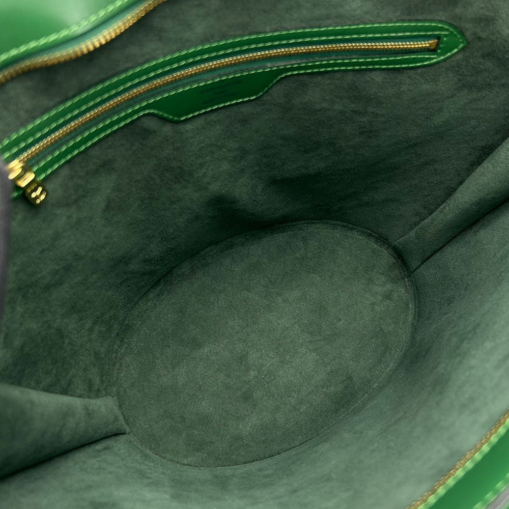 LOUIS VUITTON Tote Bag M52334 Epi Leather green Sun jack shopping Women Used Authentic