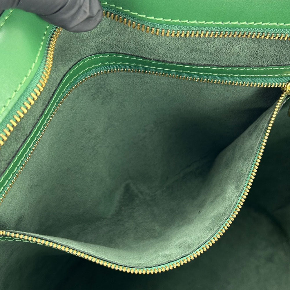 LOUIS VUITTON Tote Bag M52334 Epi Leather green Sun jack shopping Women Used Authentic