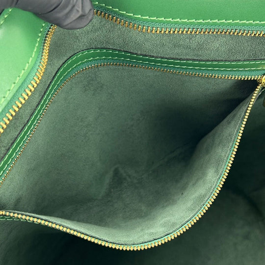 LOUIS VUITTON Tote Bag M52334 Epi Leather green Sun jack shopping Women Used Authentic