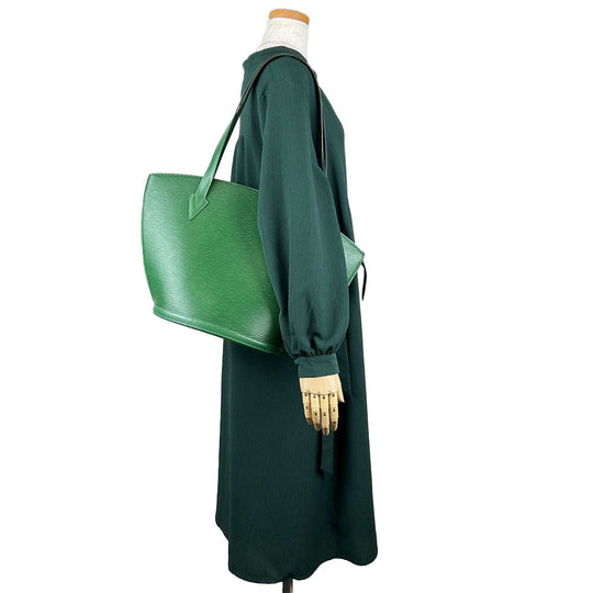 LOUIS VUITTON Tote Bag M52334 Epi Leather green Sun jack shopping Women Used Authentic