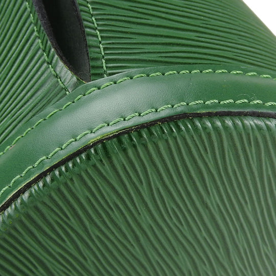 LOUIS VUITTON Tote Bag M52334 Epi Leather green Sun jack shopping Women Used Authentic