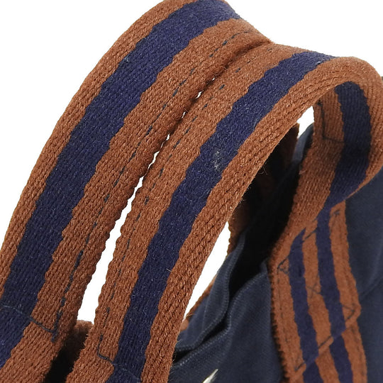 HERMES Tote Bag canvas Navy Fool ToePM unisex(Unisex) Used Authentic