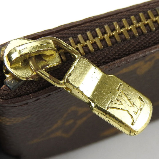 LOUIS VUITTON Coin case M62650 Monogram Brown Pochette Kle mens(Unisex) Used Authentic